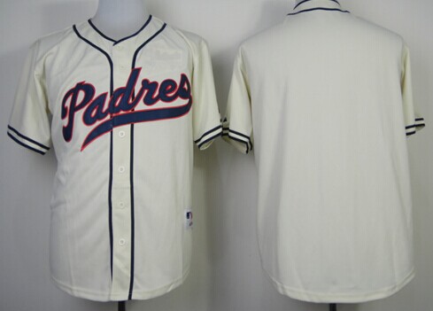 San Diego Padres Blank 1948 Cream Jersey