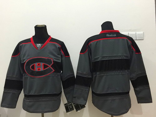 Montreal Canadiens Blank Charcoal Gray Jersey