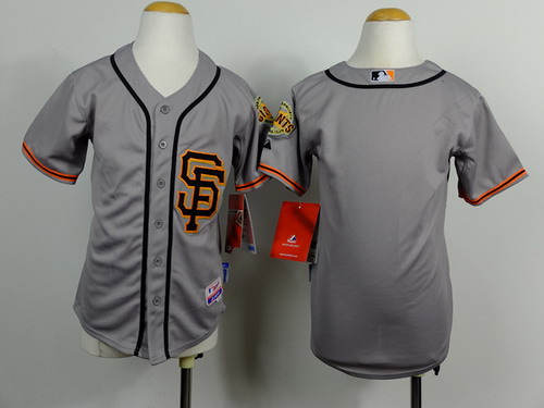 San Francisco Giants Blank Gray SF Kids Jersey