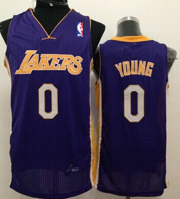 Los Angeles Lakers #0 Nick Young Purple Swingman Jersey