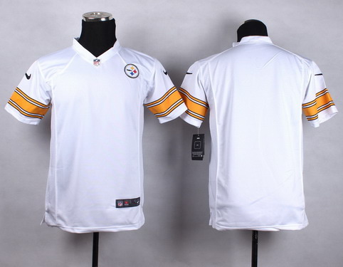 Nike Pittsburgh Steelers Blank White Game Kids Jersey