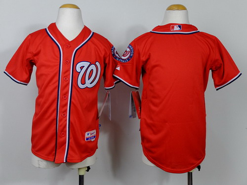 Washington Nationals Blank Red Kids Jersey