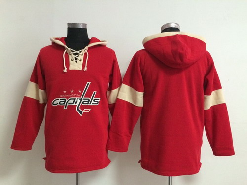 2014 Old Time Hockey Washington Capitals Blank Red Hoodie