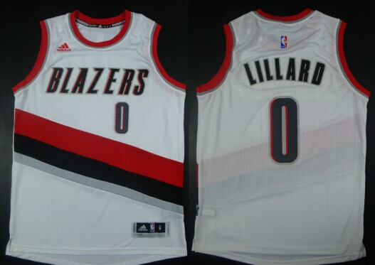 Portland Trail Blazers #0 Damian Lillard Revolution 30 Swingman 2014 New White Jersey