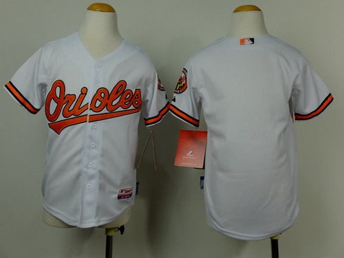 Baltimore Orioles Blank White Kids Jersey