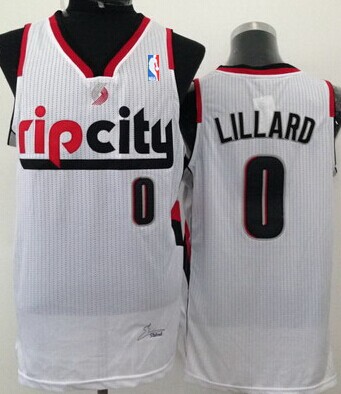 Portland Trail Blazers #0 Damian Lillard Rip City White Swingman Jersey