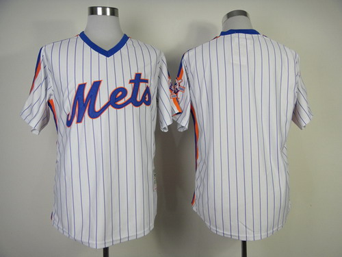 New York Mets Blank 1986 White Throwback Jersey