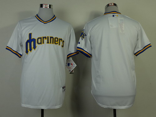 Seattle Mariners Blank 1979 White Pullover Jersey