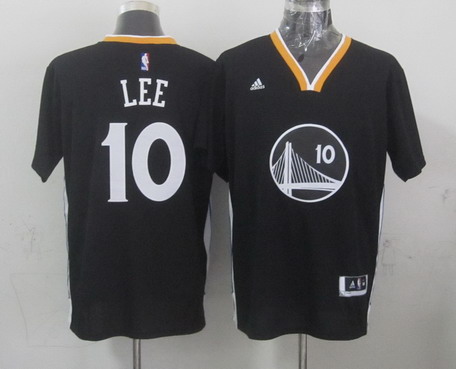 Golden State Warriors #10 David Lee Revolution 30 Swingman 2014 New Black Short-Sleeved Jersey