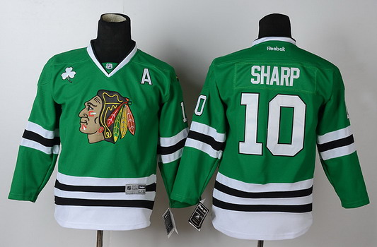 Chicago Blackhawks #10 Patrick Sharp Green Kids Jersey