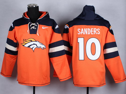 Nike Denver Broncos #10 Emmanuel Sanders 2014 Orange Hoodie