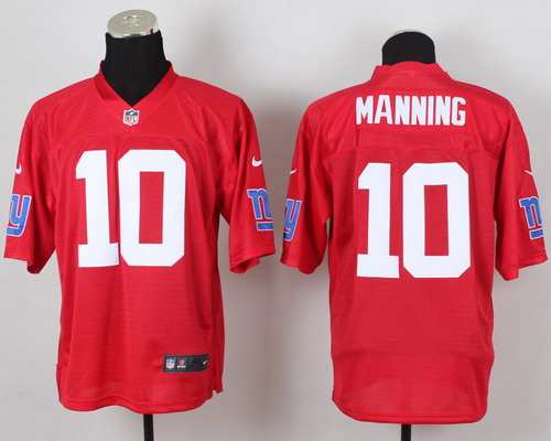 Nike New York Giants #10 Eli Manning 2014 QB Red Elite Jersey