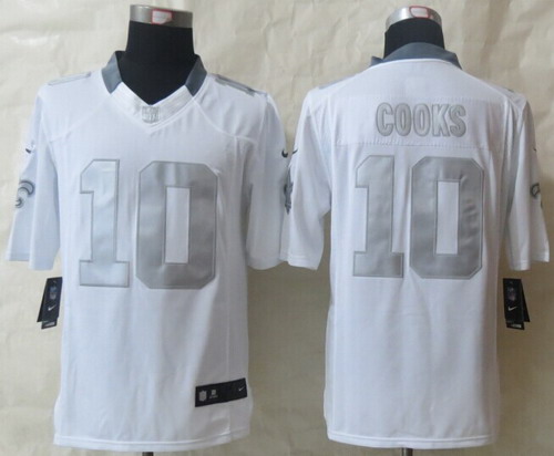 Nike New Orleans Saints #10 Brandin Cooks Platinum White Limited Jersey