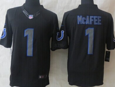 Nike Indianapolis Colts #1 Pat McAfee Black Impact Limited Jersey