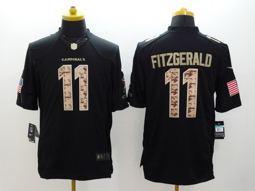 Nike Arizona Cardinals #11 Larry Fitzgerald Salute to Service Black Limited Jersey