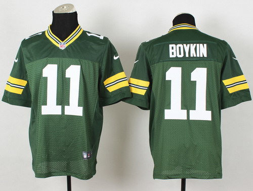 Nike Green Bay Packers #11 Jarrett Boykin Green Elite Jersey