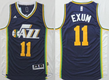 Utah Jazz #11 Dante Exum Revolution 30 Swingman 2014 New Navy Blue Jersey