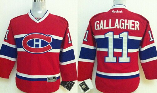 Montreal Canadiens #11 Brendan Gallagher Red Kids Jersey