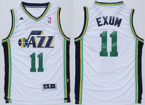 Utah Jazz #11 Dante Exum Revolution 30 Swingman White Jersey