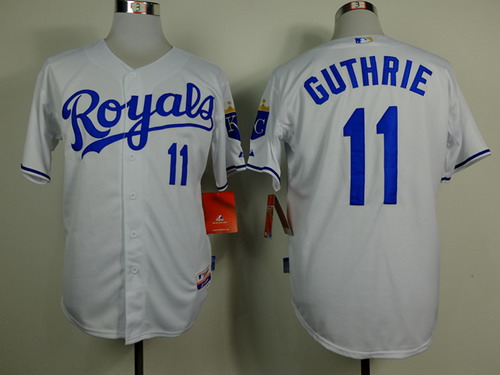 Kansas City Royals #11 Jeremy Guthrie White Jersey