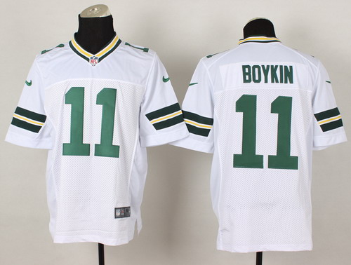 Nike Green Bay Packers #11 Jarrett Boykin White Elite Jersey