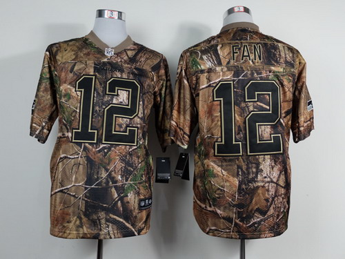 Nike Seattle Seahawks #12 Fan Realtree Camo Elite Jersey