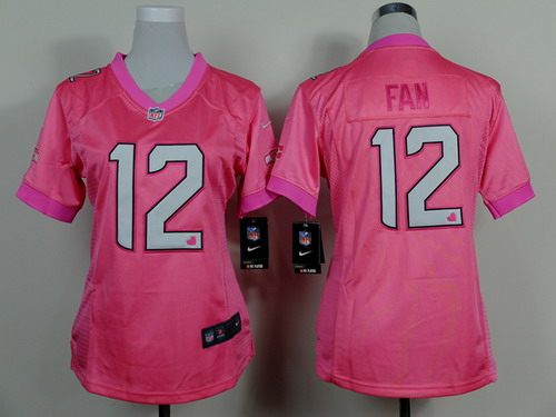 Nike Seattle Seahawks #12 Fan Pink Love Womens Jersey