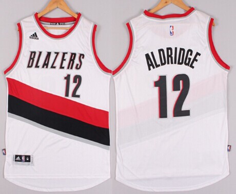 Portland Trail Blazers #12 LaMarcus Aldridge Revolution 30 Swingman 2014 New White Jersey