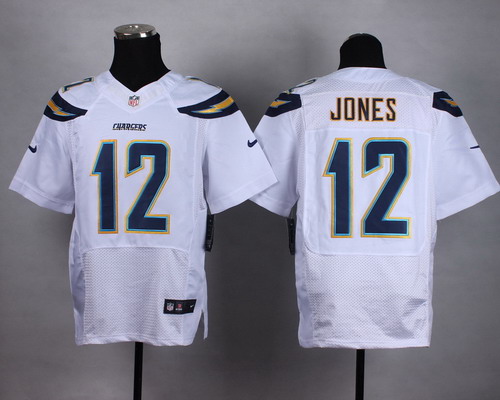 Nike San Diego Chargers #12 Jacoby Jones 2013 White Elite Jersey