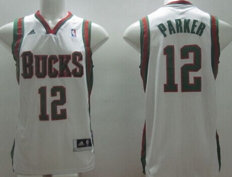 Milwaukee Bucks #12 Jabari Parker Revolution 30 Swingman White Jersey