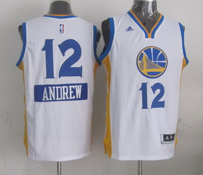 Golden State Warriors #12 Andrew Bogut Revolution 30 Swingman 2014 Christmas Day White Jersey