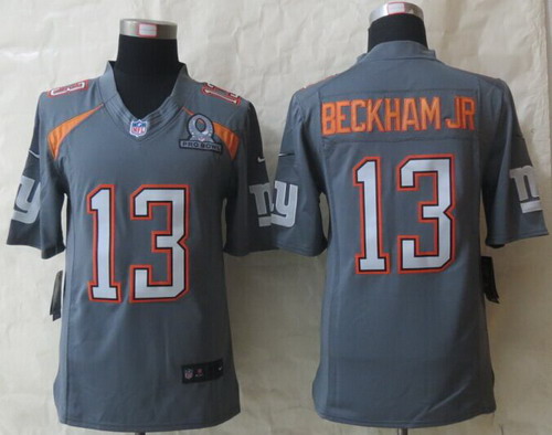 Nike Team Irvin #13 Odell Beckham Jr 2015 Pro Bowl Gray Elite Jersey