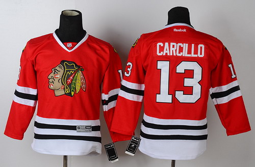 Chicago Blackhawks #13 Daniel Carcillo Red Kids Jersey