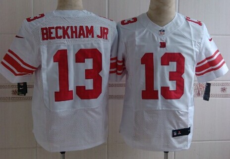 Nike New York Giants #13 Odell Beckham Jr White Elite Jersey