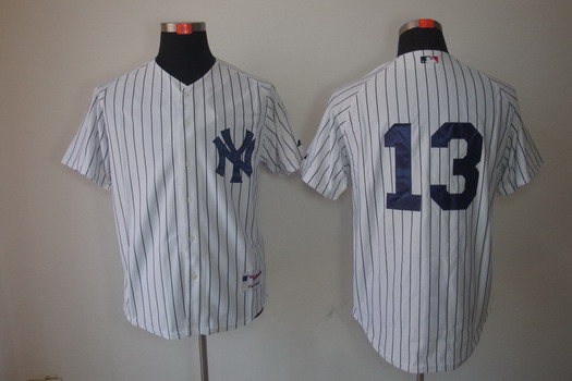 New York Yankees #13 Alex Rodriguez White Jersey