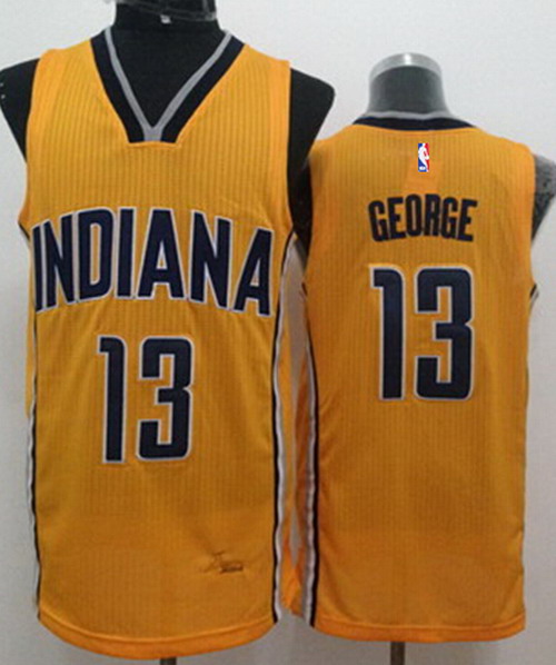 Indiana Pacers #24 Paul George Revolution 30 Swingman Yellow Jersey