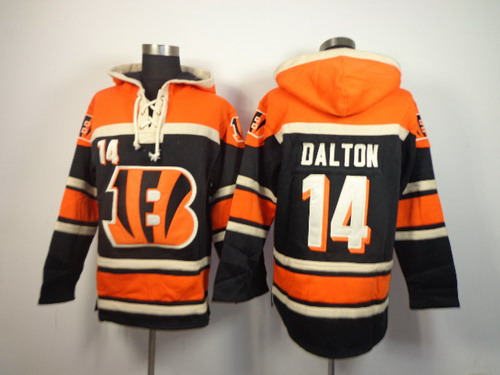 Cincinnati Bengals #14 Andy Dalton 2014 Black Hoodie