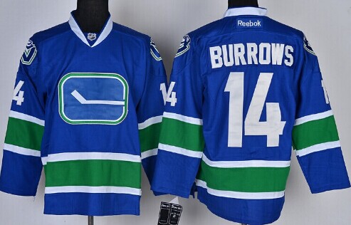 Vancouver Canucks #14 Alexandre Burrows Blue Third Jersey