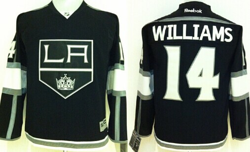 Los Angeles Kings #14 Justin Williams Black Kids Jersey