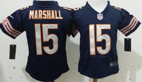 Nike Chicago Bears #15 Brandon Marshall Blue Toddlers Jersey