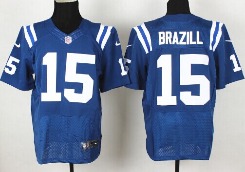 Nike Indianapolis Colts #15 LaVon Brazill Blue Elite Jersey