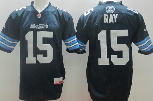 CFL Toronto Argonauts #15 Ricky Ray Navy Blue Jersey