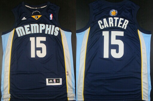 Memphis Grizzlies #15 Vince Carter Revolution 30 Swingman Navy Blue Jersey