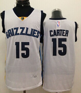 Memphis Grizzlies #15 Vince Carter White Swingman Jersey