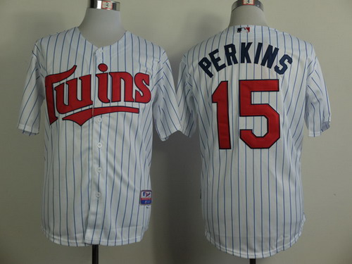 Minnesota Twins #15 Glen Perkins White Jersey