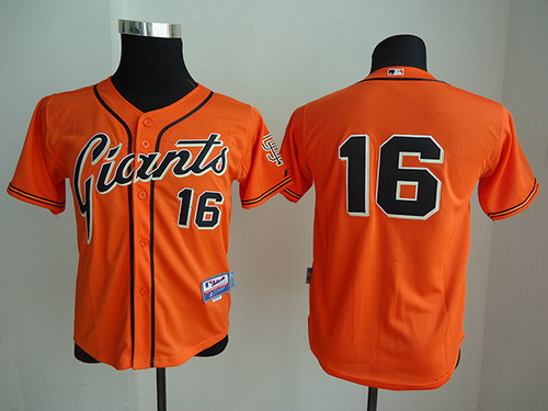 San Francisco Giants #16 Angel Pagan Orange Kids Jersey