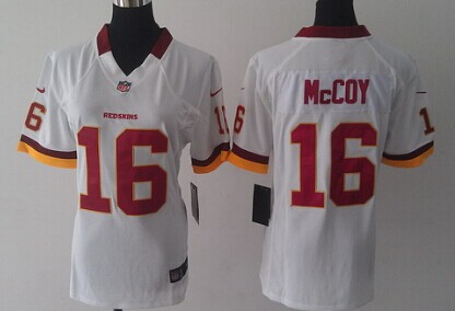 Nike Washington Redskins #16 Colt McCoy White Game Womens Jersey