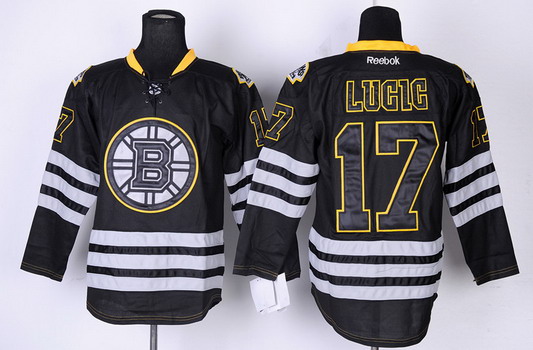 Boston Bruins #17 Milan Lucic Black Ice Jersey