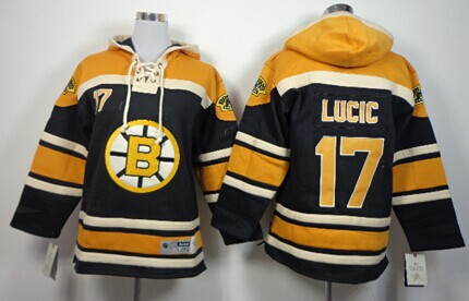 Old Time Hockey Boston Bruins #17 Milan Lucic Black Kids Hoodie