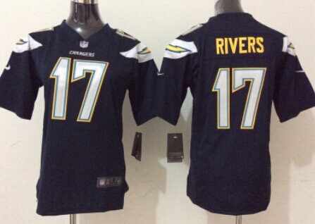 Nike San Diego Chargers #17 Philip Rivers 2013 Navy Blue Game Kids Jersey